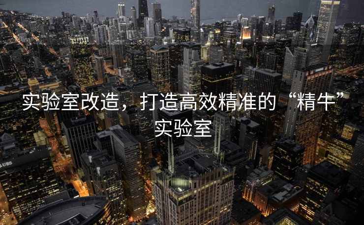实验室改造，打造高效精准的“精牛”实验室